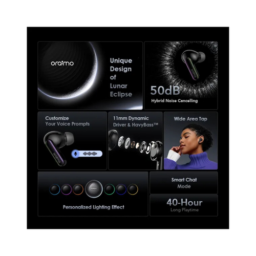 Oraimo SpaceBuds Hybrid ANC TWS Earbuds (OTW-630)